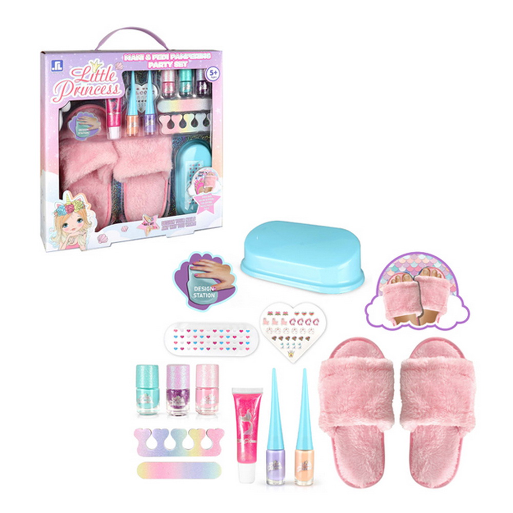 SET MAQUILLAJE Y PANTUFLAS