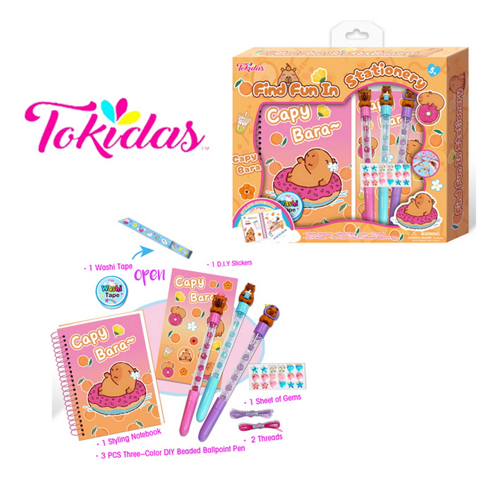 SET CAPYBARA CUADERNITO CON 3 LAPICES Y ACCESORIOS