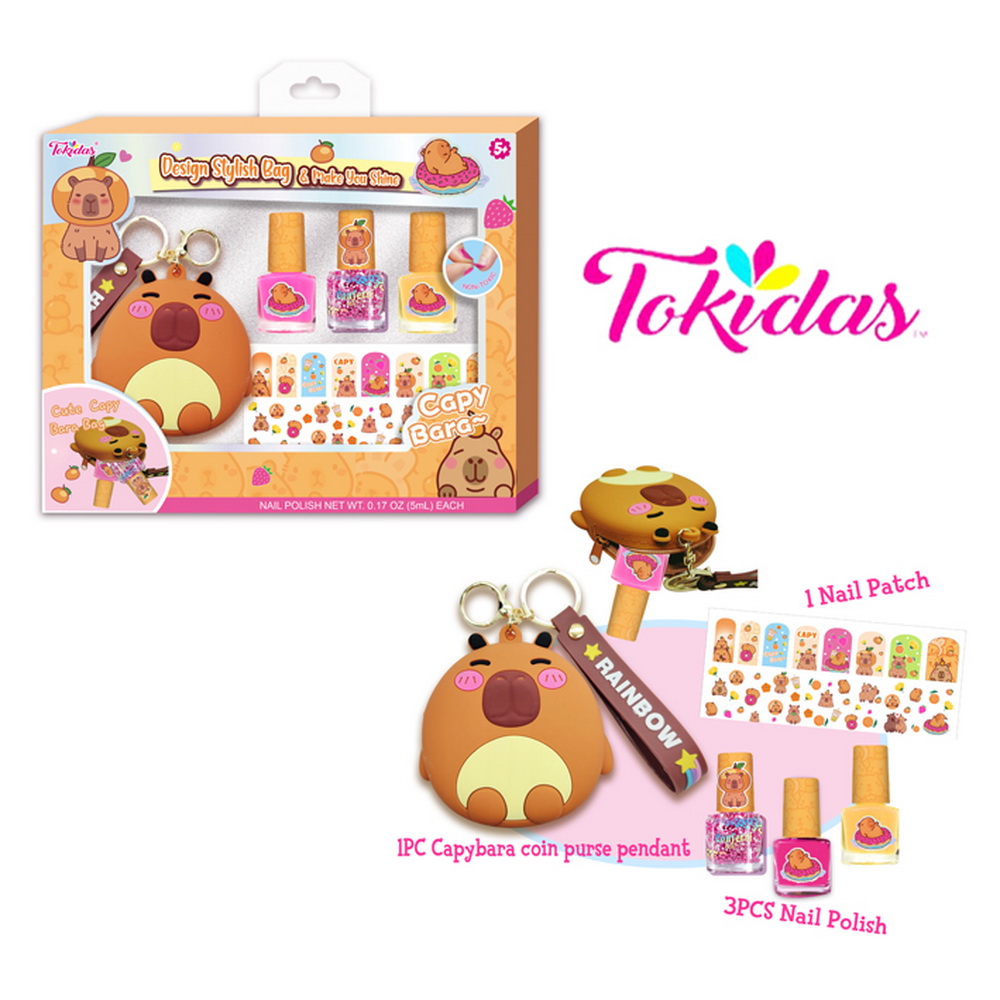 SET CAPYBARA MONEDERO Y ESMALTES