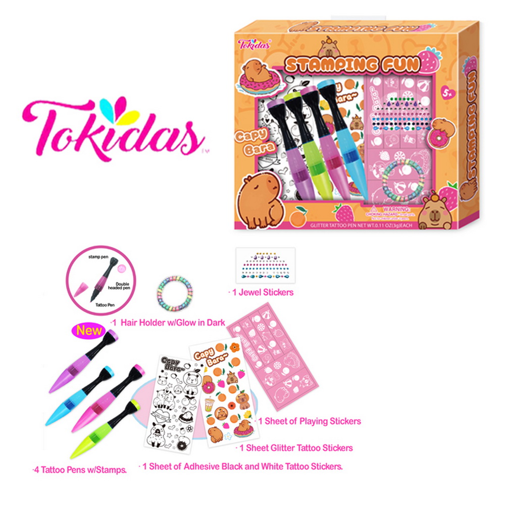 SET CAPYBARA TATTO Y STICKERS