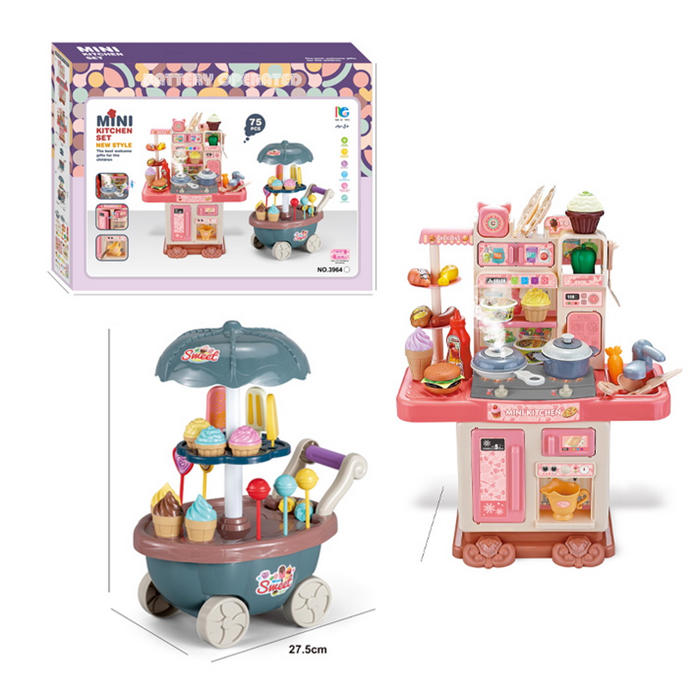 COCINA Y CARRITO DE HELADOS 75 PCS.