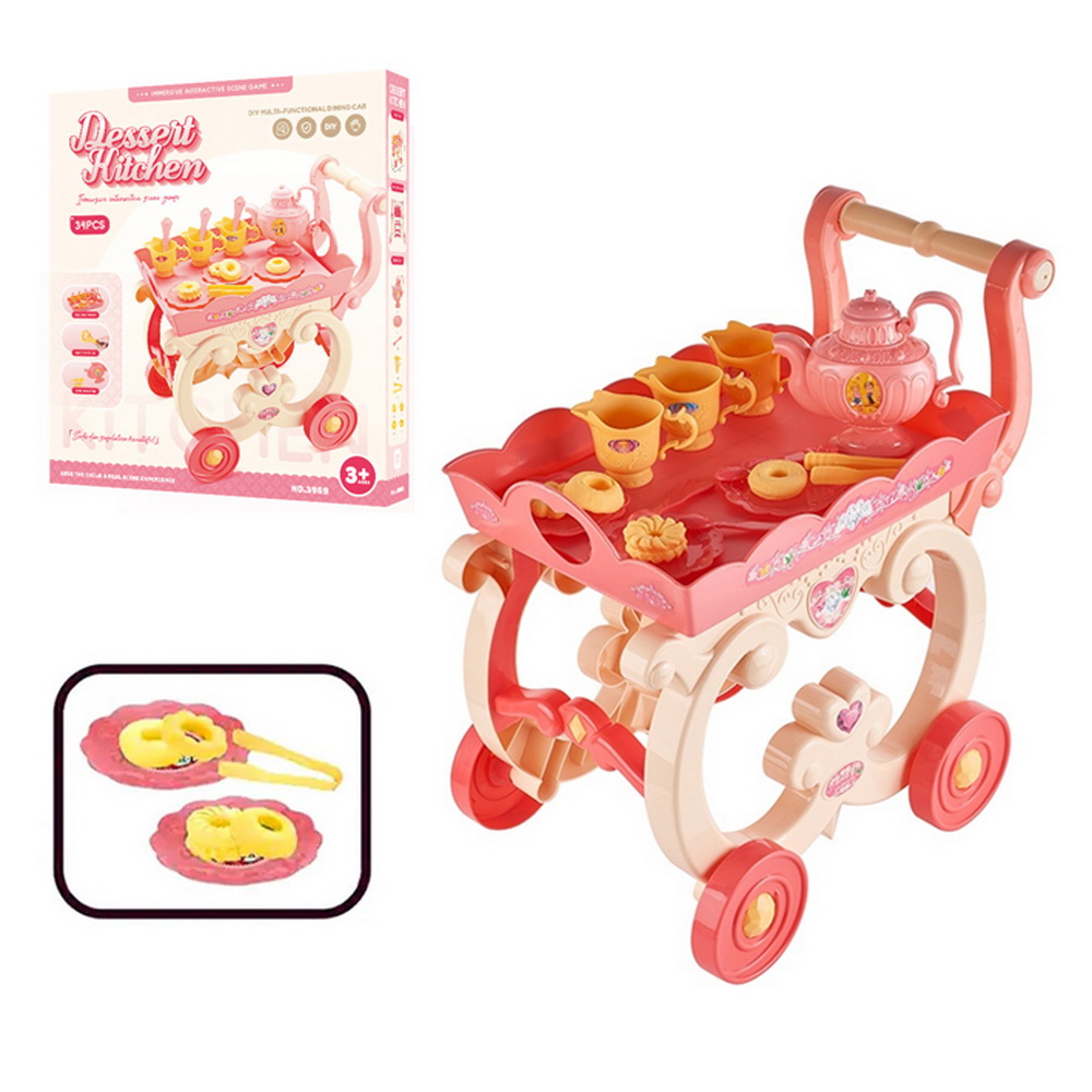 CARRITO DE TE CON 34 PCS