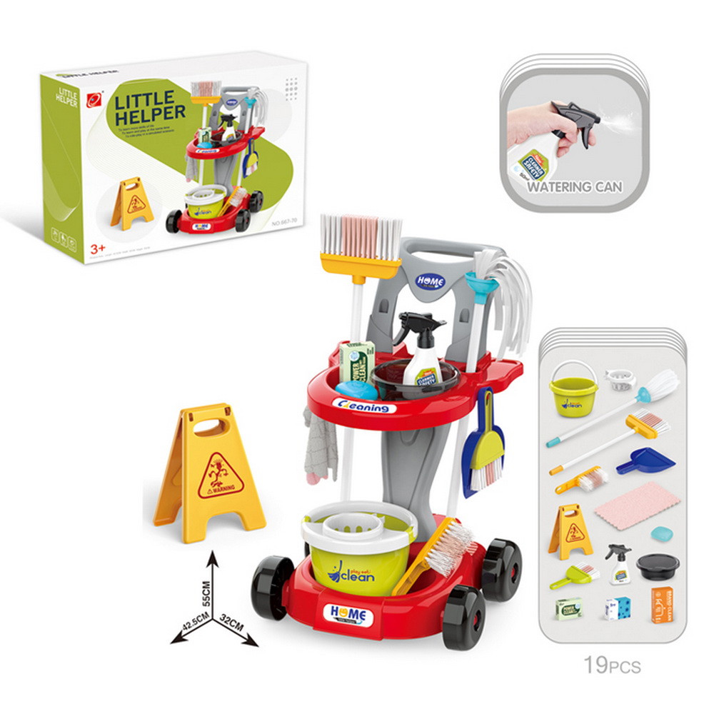 CARRITO ASEO CON ACCESORIOS 19 PCS