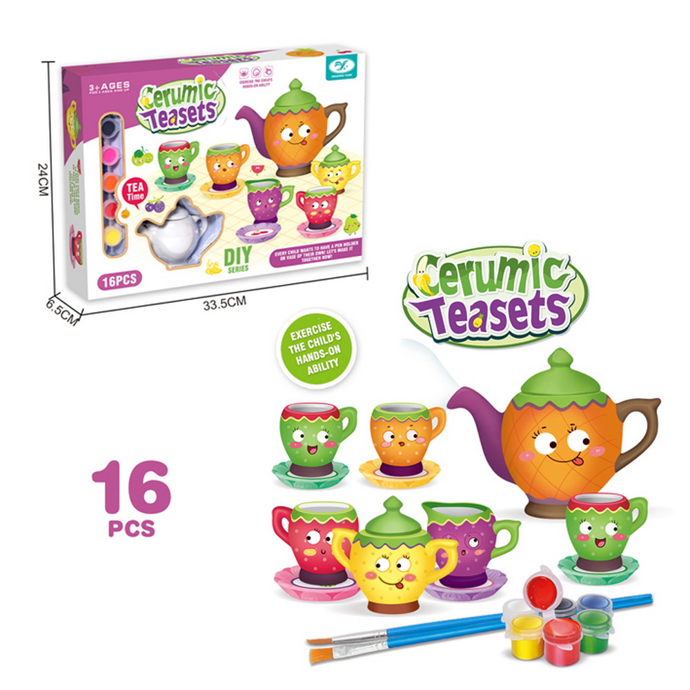 TAZAS CERAMICAS PARA PINTAR 16 PCS.