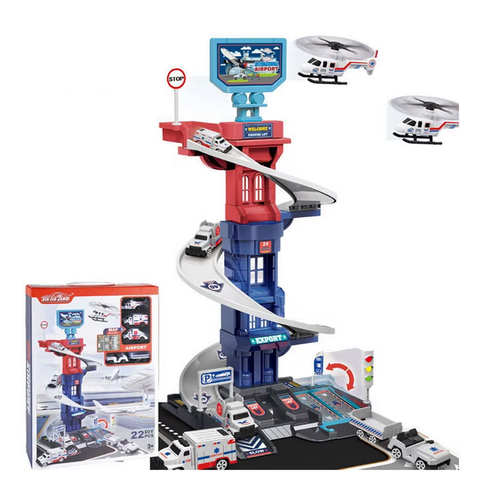 TORRE CONTROL AEROPUERTO 23 PCS. CON 4 VEHICULOS