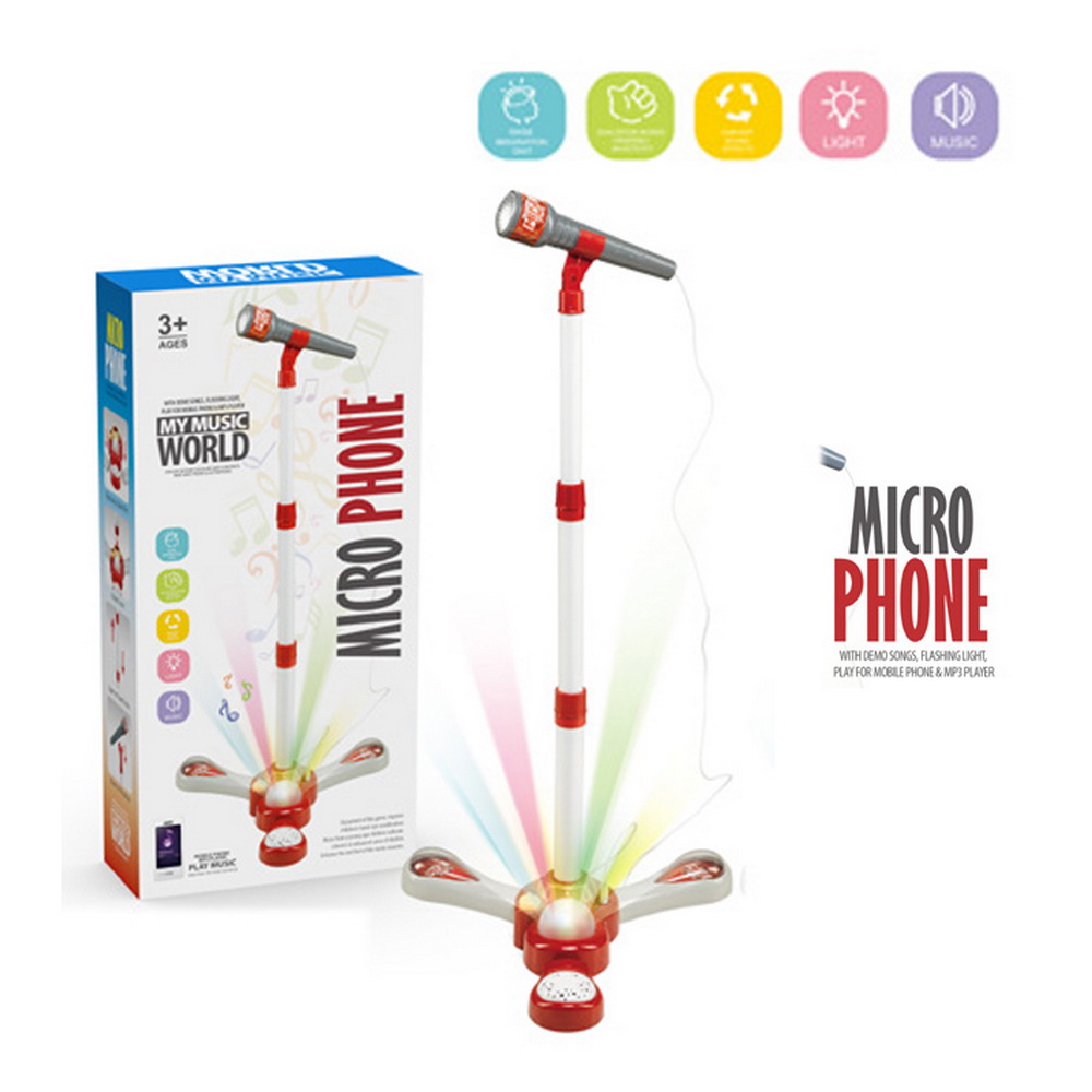 MICROFONO PEDESTAL CON LUCES