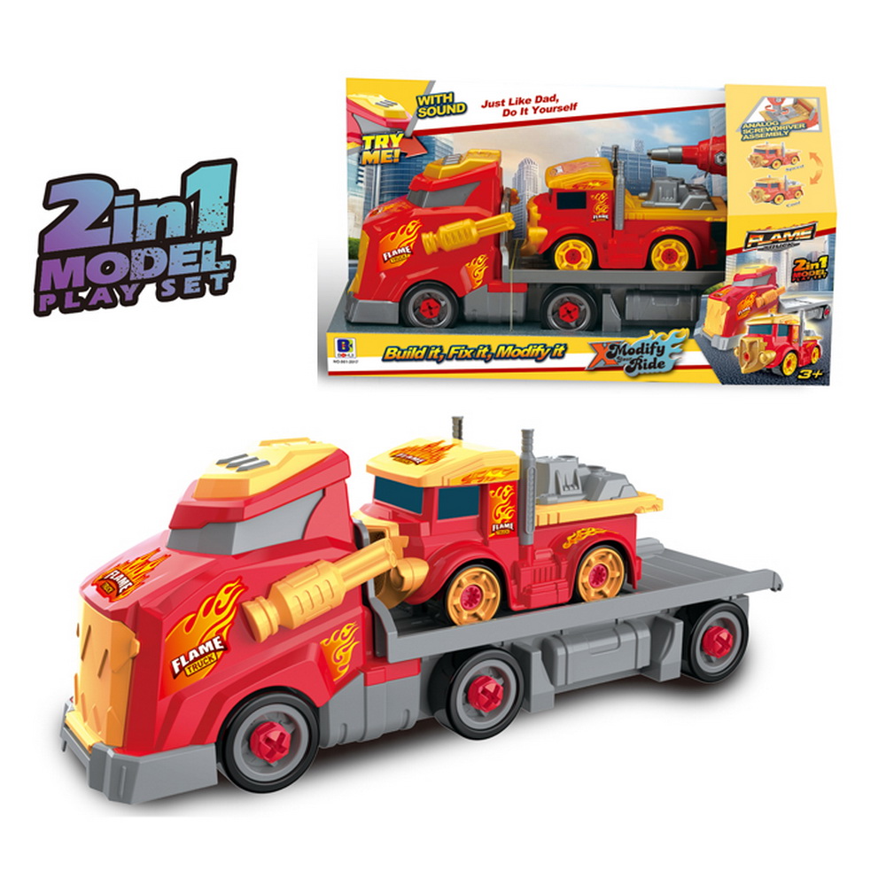 CAMION TRANSPORTA VEHICULO PARA ARMAR