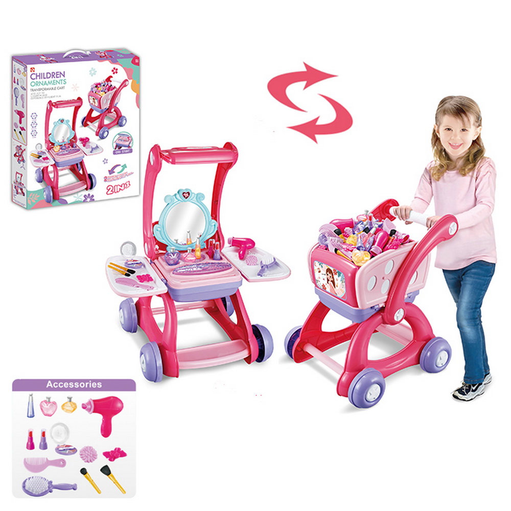 TOCADOR Y CARRITO SUPERMERCADO 2 EN 1