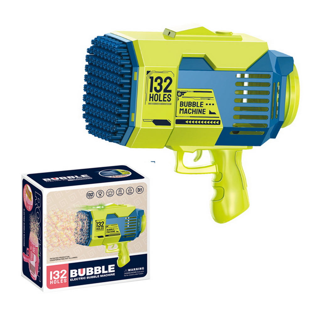 BAZOOKA LANZA BURBUJAS CARGA USB 132 ANILLOS