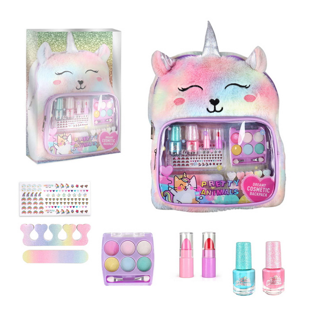 MOCHILA UNICORNIO CON MAQUILLAJE