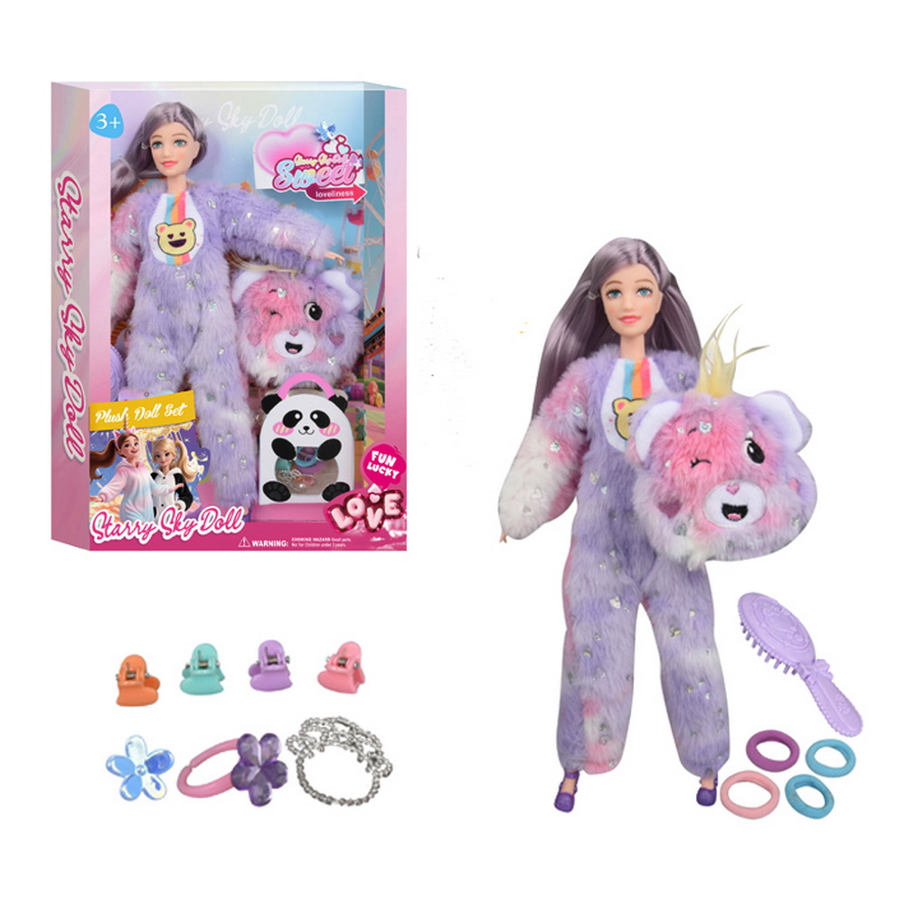 MUÑECA TIPO BARBIE CON DISFRAZ OSO