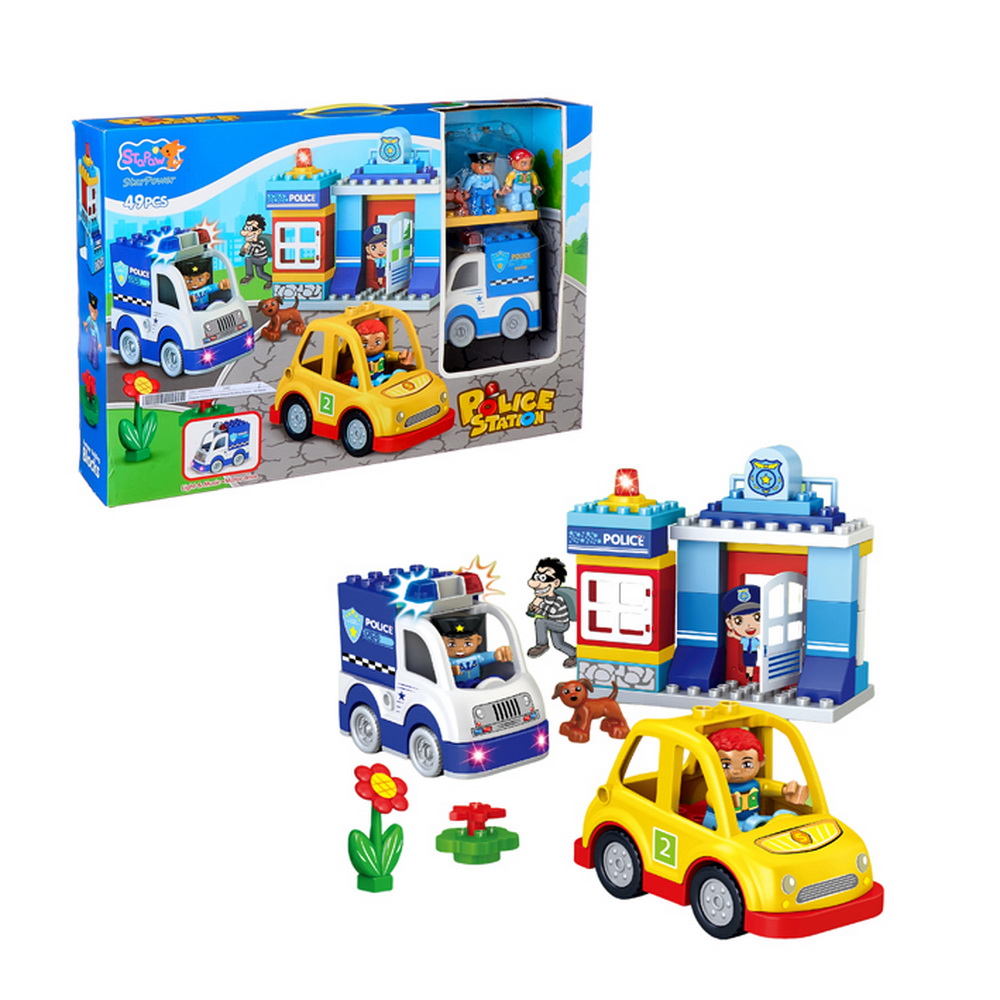 BLOQUES ESTACION POLICIA INFANTIL 49 PCS.