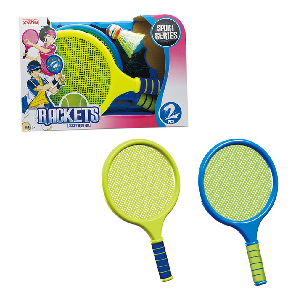 SET RAQUETAS BADMINTON BLUE