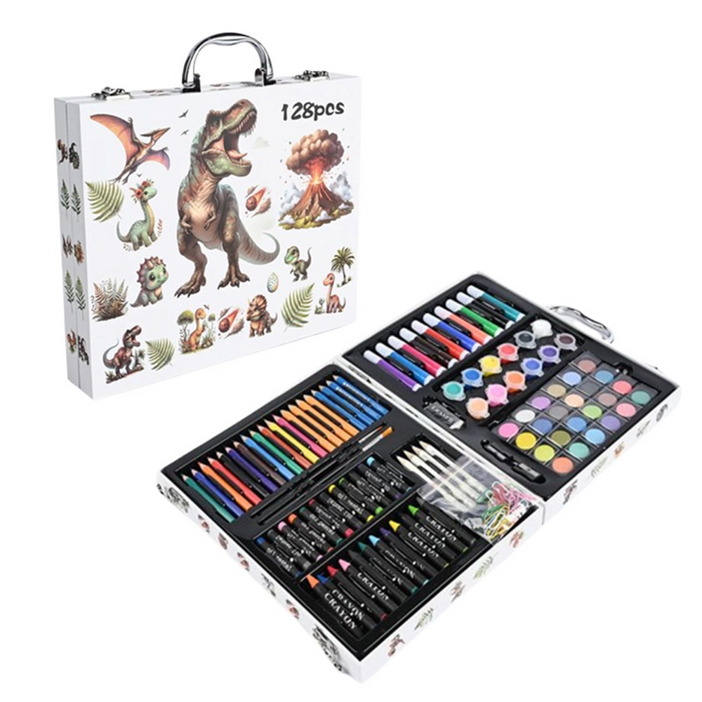 MALETA LAPICES DINO 128 PCS