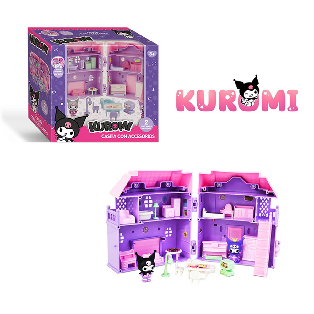 MINI CASITA KUROMI CON ACCESORIOS