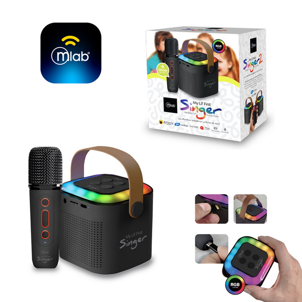 KARAOKE MY LIL 1 MICROFONO INALAMBRICO BLACK