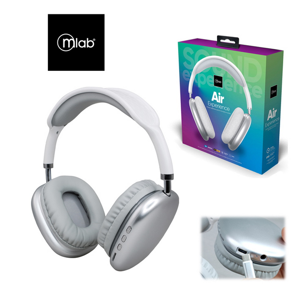 AUDIFONO HEADPHONE BLUETOOTH SILVER MLAB