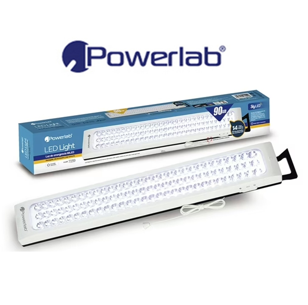POWERLAB LAMPARA DE EMERGENCIA 90 LED