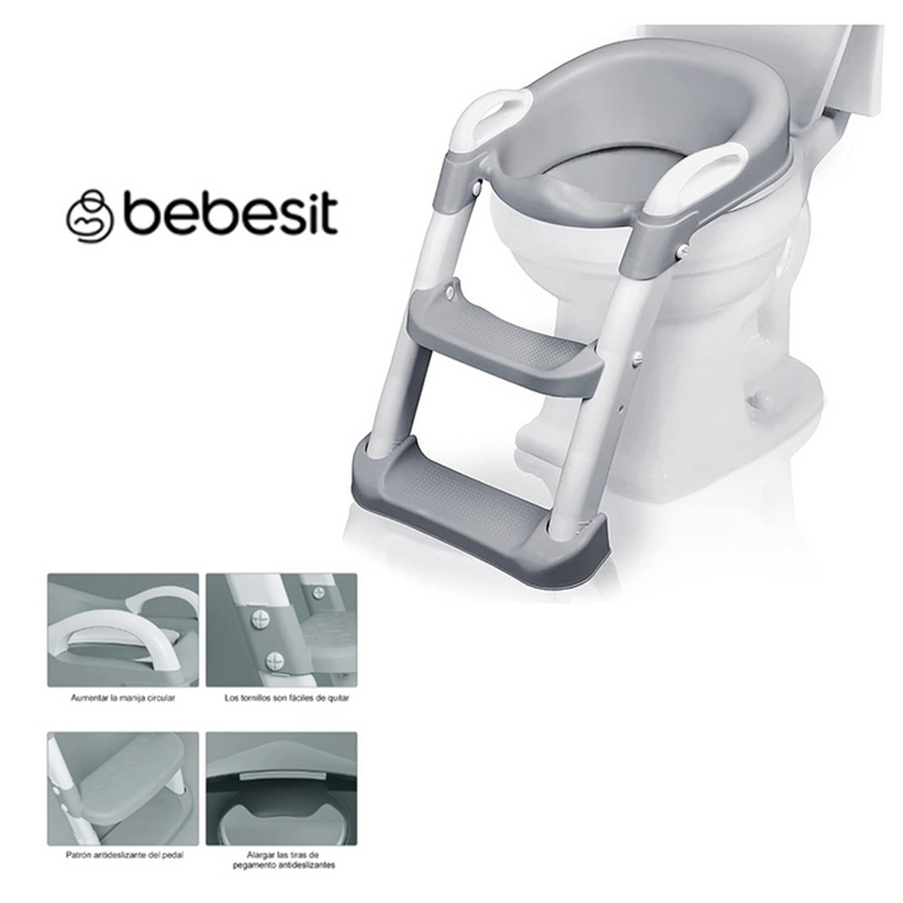 ASIENTO REDUCTOR CON ESCALERA PARA BAÑO ENTRANAMIENTO BEBE