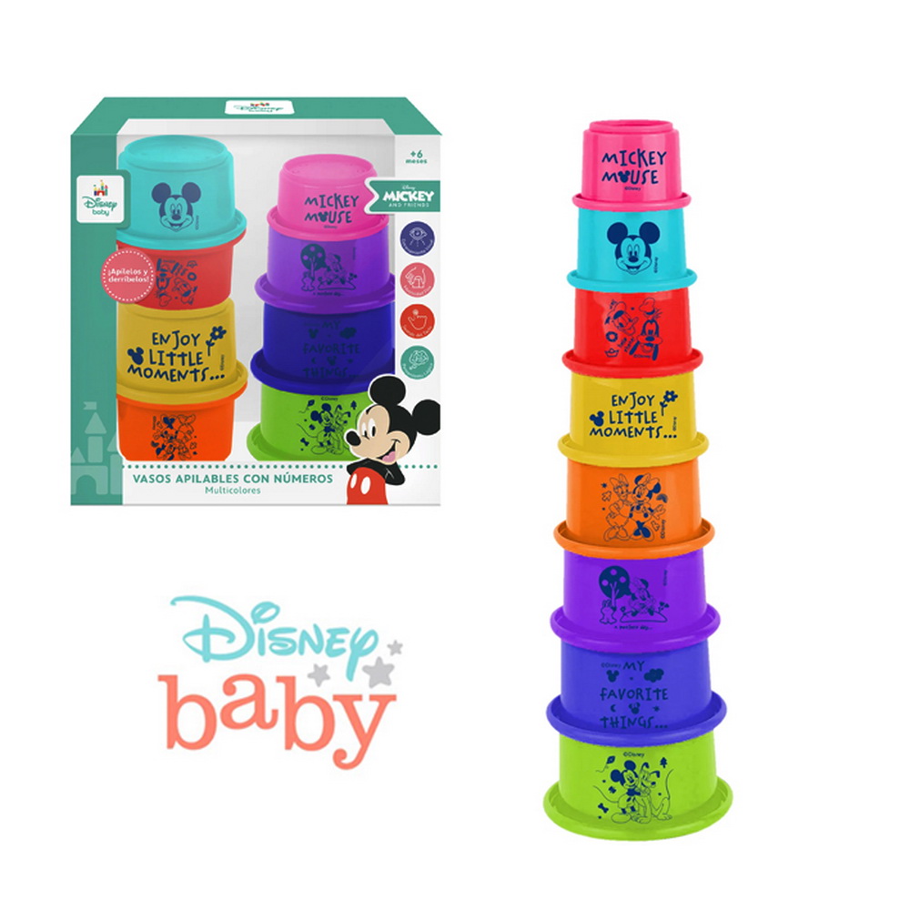 VASOS APILABLES CON NUMEROS DISNEY BABY