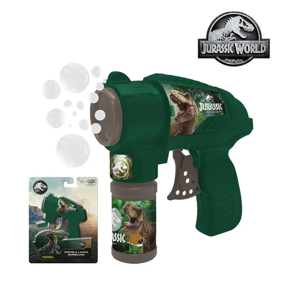 LANZADOR DE BURBUJAS JURASSIC WORLD
