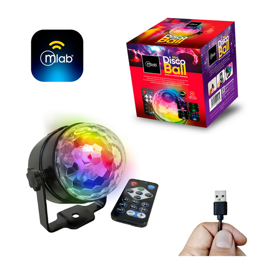 MINI DISCO BOLA MUSIC MLAB
