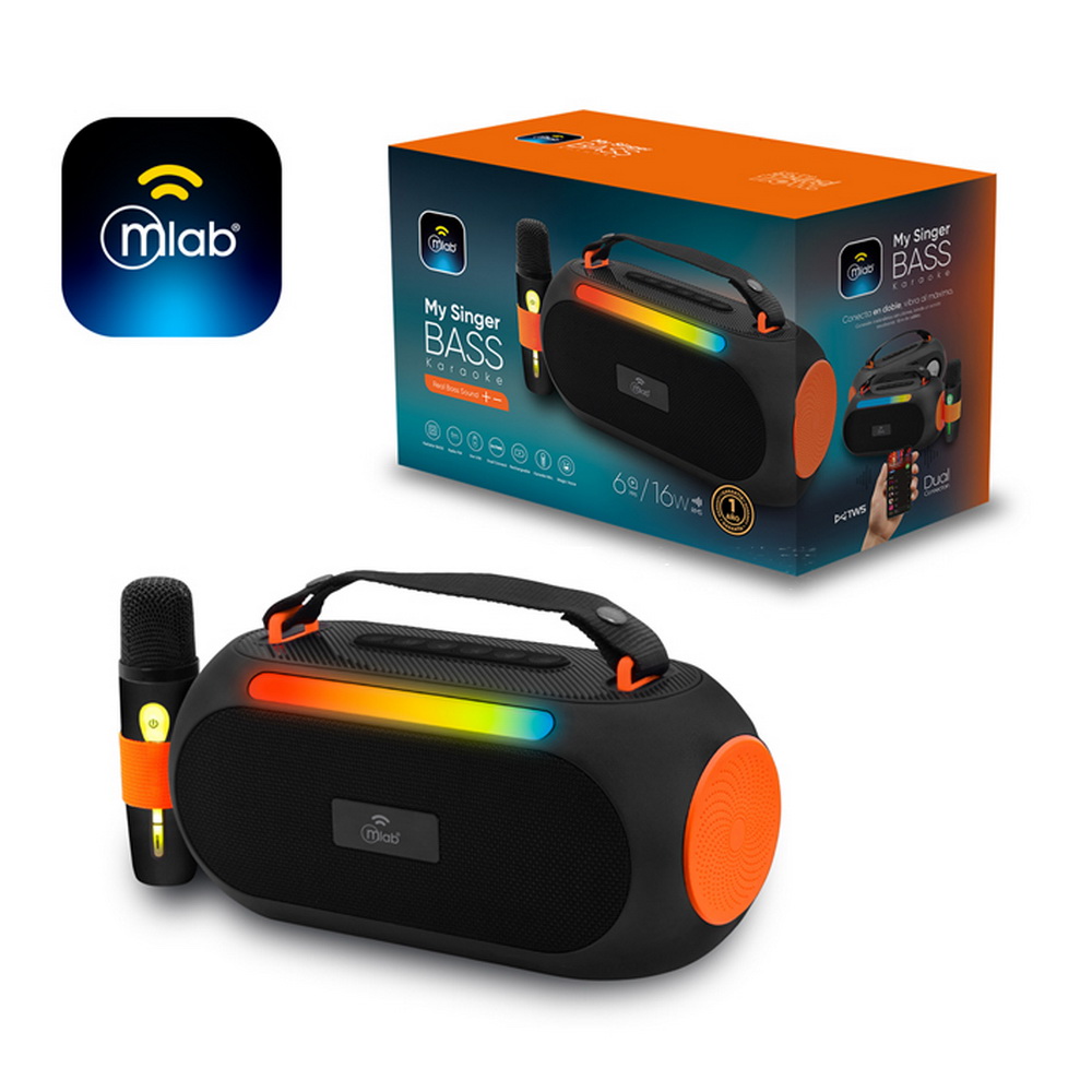 PARLANTE KARAOKE CON MICROFONO INALAMBRICO MLAB